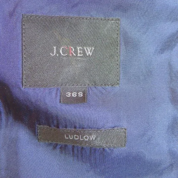 J. Crew Ludlow Tollegno Gray Weave Two Button Suit 36S